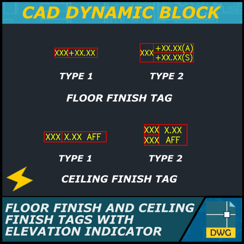 Drafting Symbols (Package 01) – CAD Dynamic Block | The Solo Architect